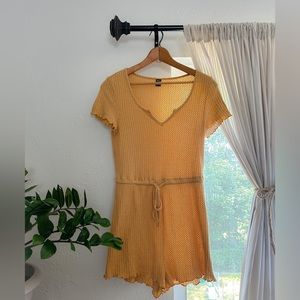 Yellow Knit Romper